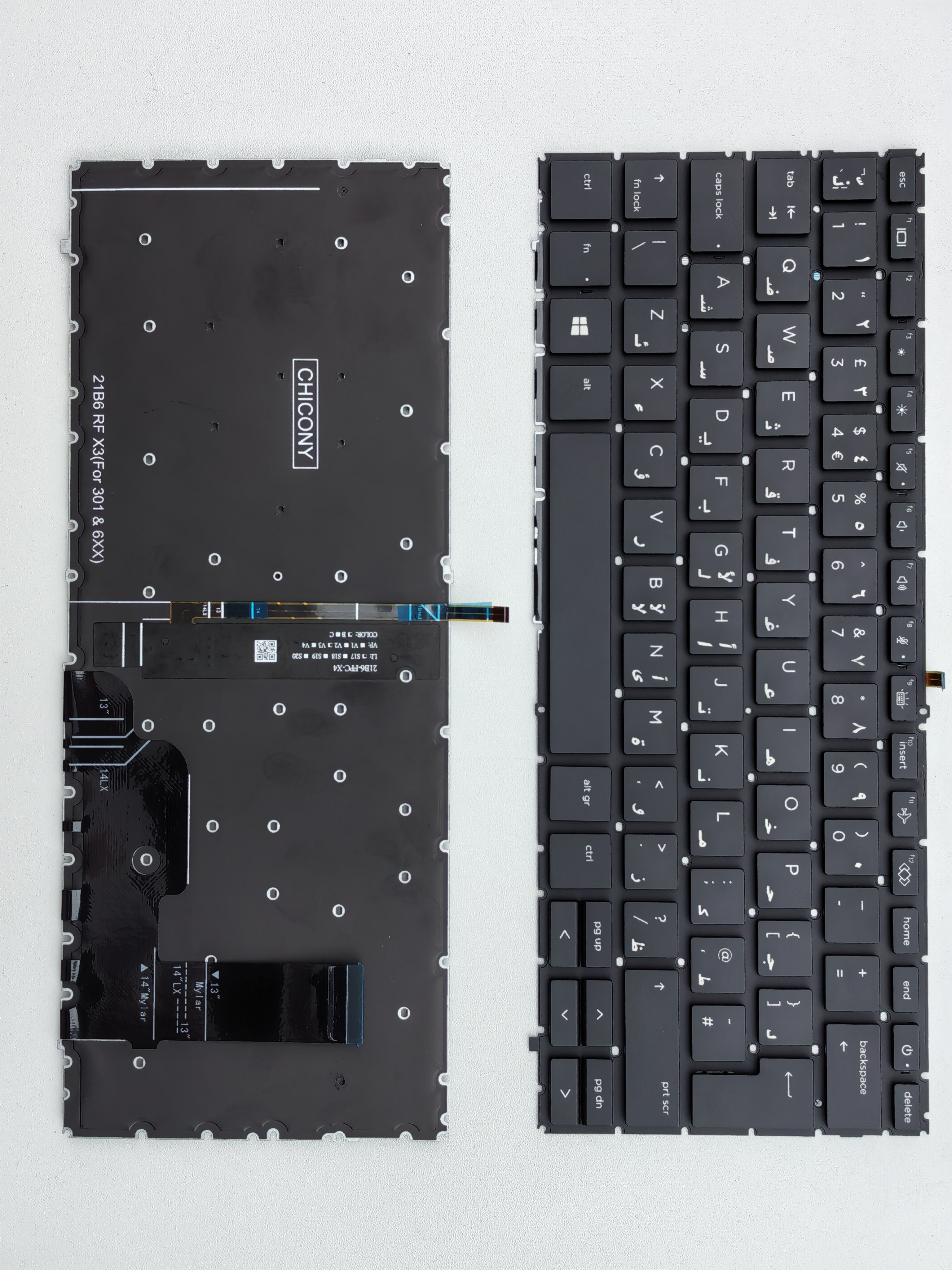 Picture of New Replacement Laptop Keyboard For HP 440G9/840G9 large carriage return/Zbook firefly 14 g9/Zbook 14 g10 BLACK Backlit (OEM) AR Layout